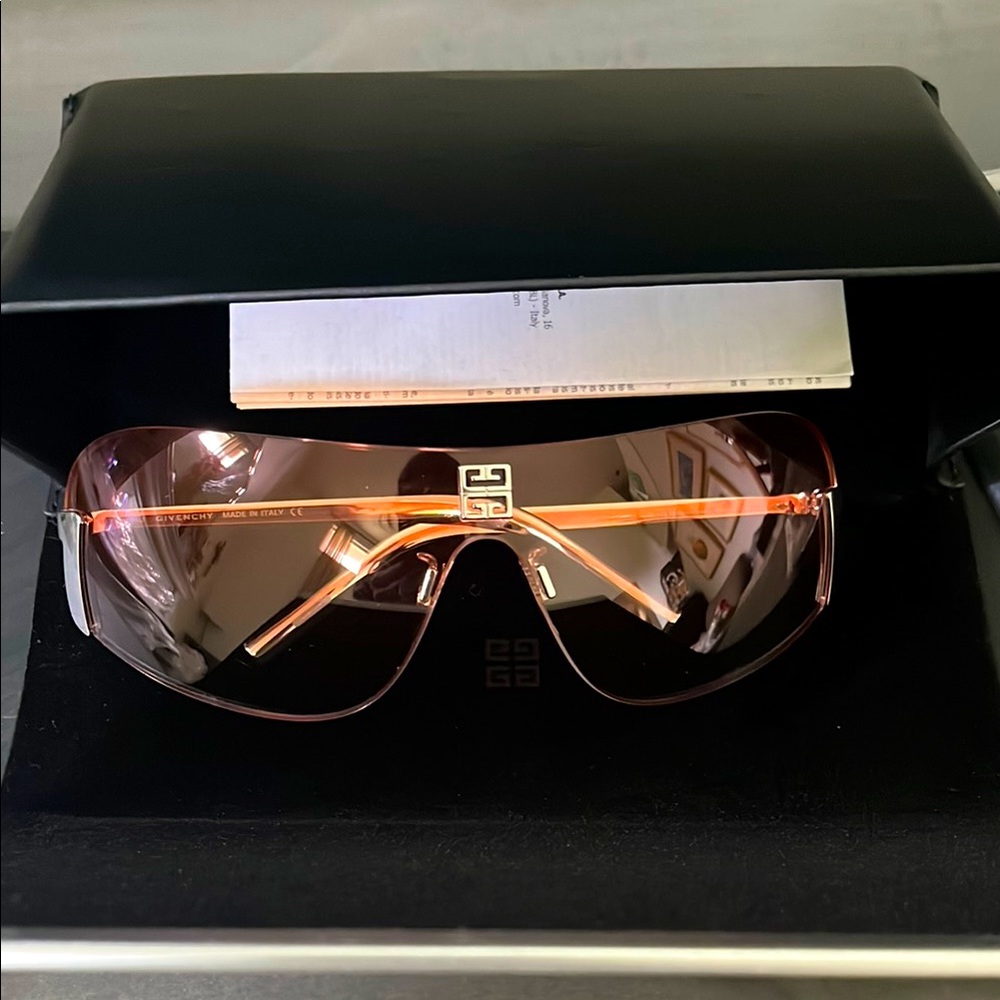 NEW Givenchy Pink/orange Shield-Style Sunglasses